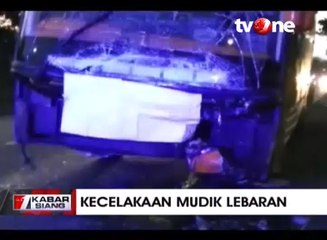 Mini Bus Tabrak Bus, Enam Pemudik Tewas