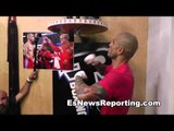 boxing star miguel cotto working the speed bag cotto vs martinez EsNews boxing