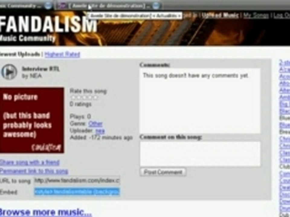 Publier un MP3 sur votre site web grâce à Fandalism