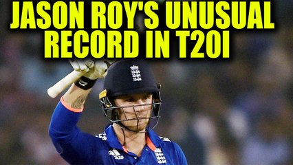 Jason Roy is first player in T20I to be given out for obstructing field | Oneindia News