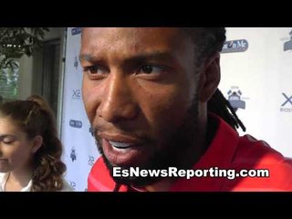 Larry Fitzgerald on mayweather vs maidana and next NFL Season EsNews