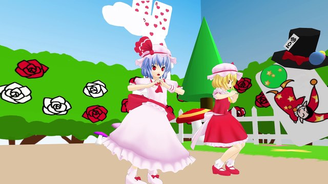 【東方MMD】フランドール・スカーレット、レミリア・スカーレットで「スイートマジック」