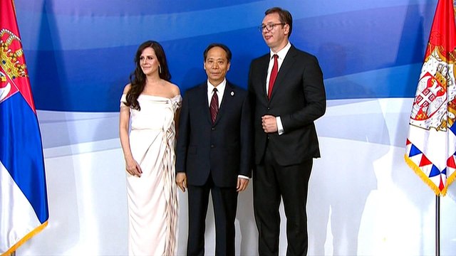 Serbian president hosts foreign leaders