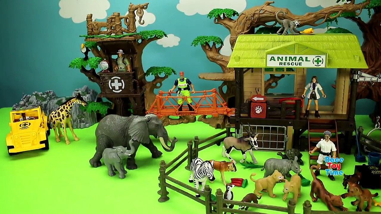 Fun Safari Animal Rescue Playsets And Zoo Animal Toys Figurines |  