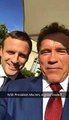 Arnold Schwarzenegger s’offre un selfie-vidéo avec le « super leader » Emmanuel Macron