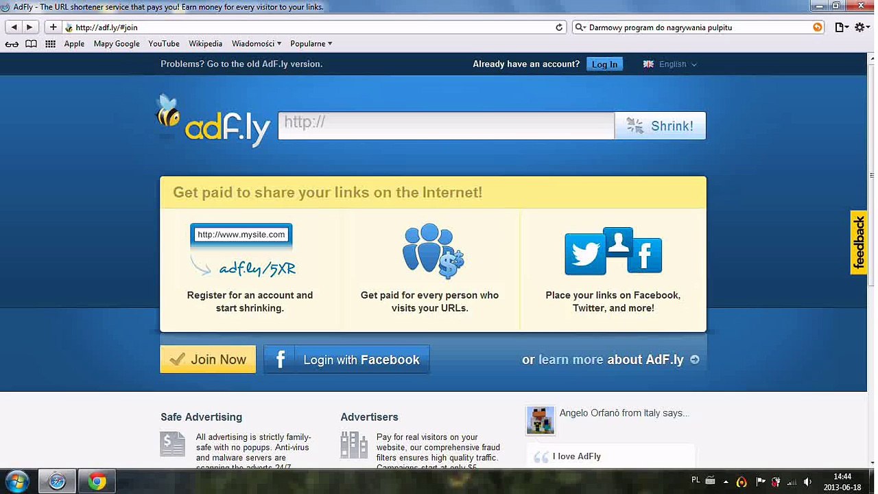 Jak szybko zarobić przez internet za pomocą adf.ly (zarabianie w domu)
