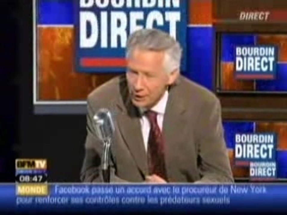 Villepin 17 octobre 2007 BFM TV Bourdin