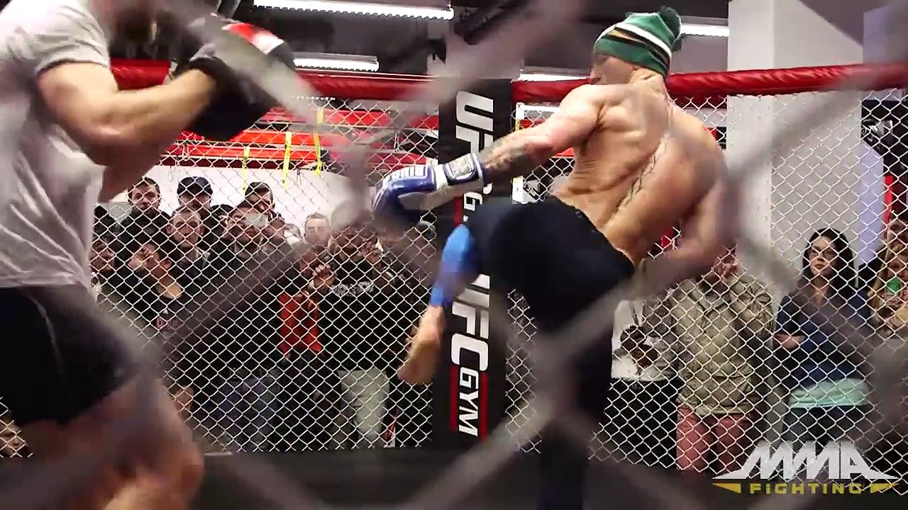 Conor McGregor UFC Fight Night 59 pre-fight scrum