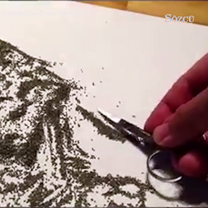 Barut ile yapılan bu sanat "ateş" ediyor!