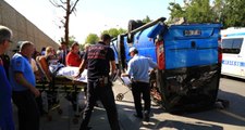 Başkentte Dolmuş Takla Attı: 17 Yolcu Yaralandı