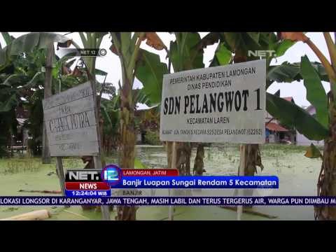 Banjir Luapan Sungai Bengawan Solo Semakin Meluas di Lamongan - NET 12