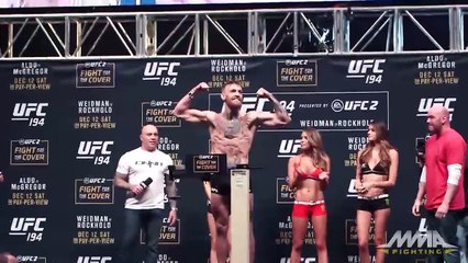 UFC 194 Weigh-Ins- Jose Aldo vs. Conor McGregor