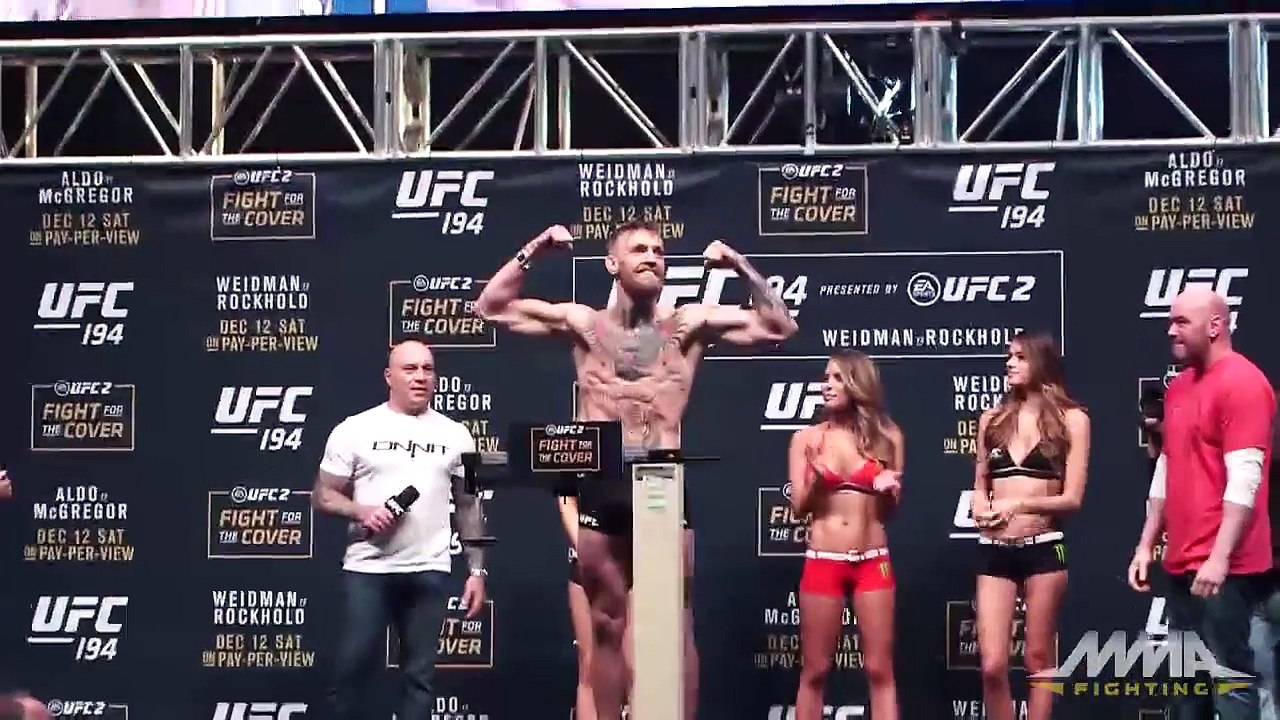UFC 194 Weigh-Ins- Jose Aldo vs. Conor McGregor