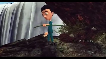 Bahubali Waterfall Seen in Animation Video New Style.