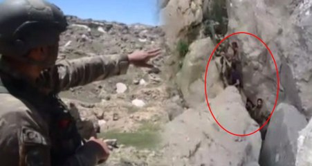 Herekol Dağı Bölgesinde Teslim Olan Teröristlerin Görüntüleri Yayınlandı
