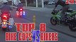 TOP 8 Bike Cops VS Bikers POLICE CHASE Compilation Cop CHASE Motorcycles Running From The Cops