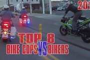 TOP 8 Bike Cops VS Bikers POLICE CHASE Compilation Cop CHASE Motorcycles Running From The Cops