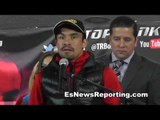 Juan Manuel Marquez vs Mike Alvarado press conference - esnews boxing