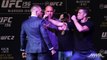 UFC 196- Conor McGregor, Nate Diaz Almost Scuffle After Staredown