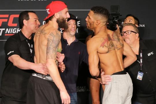 UFC Fight Night 112 weigh-in face-offs