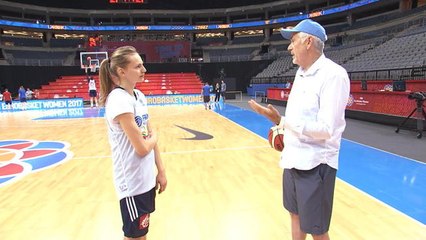 Euro Féminin 2017 - Marine Johannès/George Eddy: la rencontre