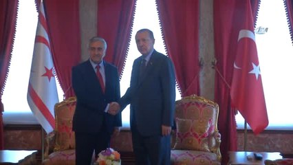Cumhurbaşkanı Erdoğan KKTC Cumhurbaşkanı Mustafa Akıncı ile Görüştü