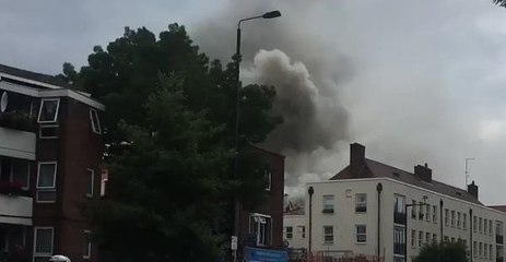 Fire Breaks Out at Four-Storey Apartment Block in London