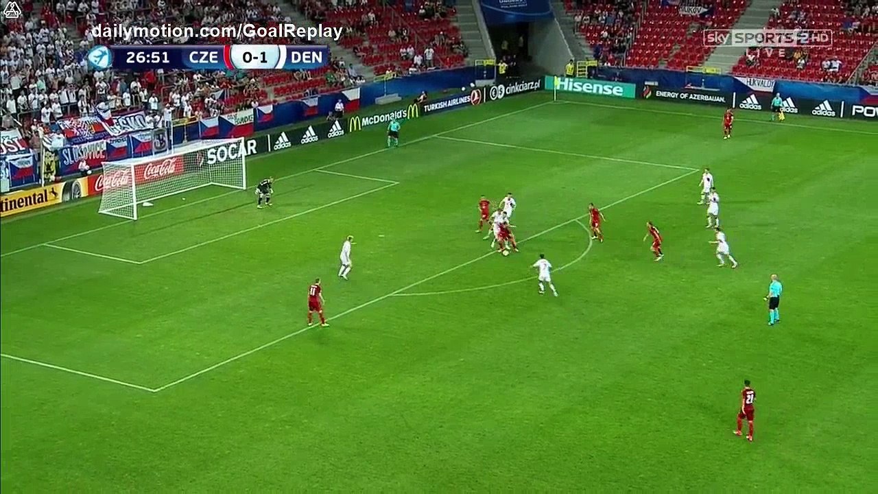 Patrik Schick Goal HD - Czech Republic U21 1 - 1 Denmark U21 - 24.06.2017 (Full Replay)