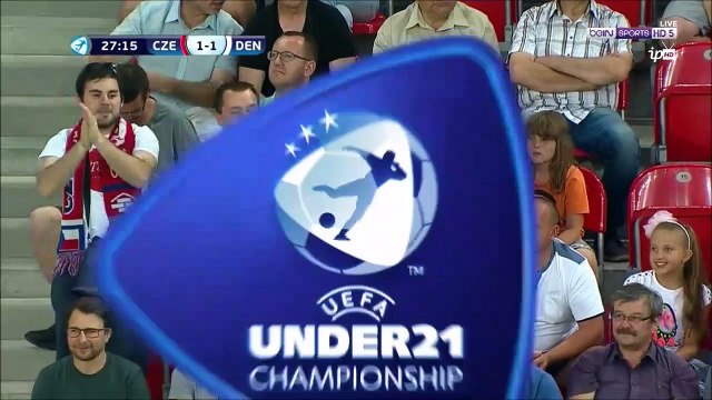 1-1 Patrik Schick Goal UEFA Euro U21 Group C - 24.06.2017 Czech Rep U21 1-1 Denmark U21
