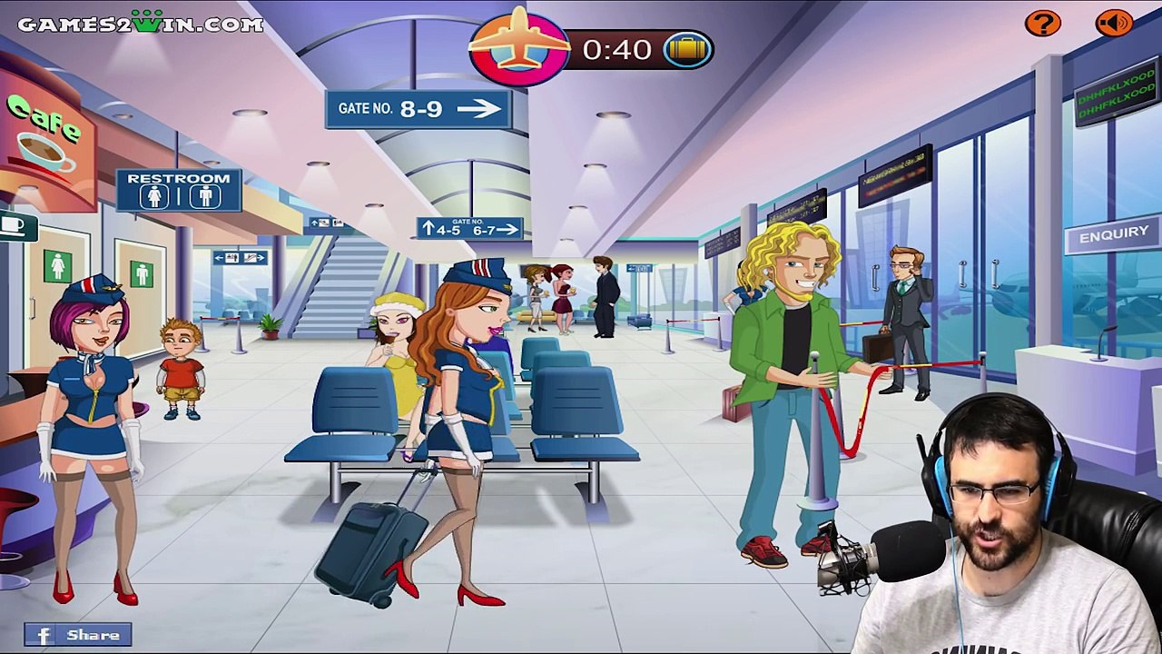 Naughty Air Hostess Game Walkthrough