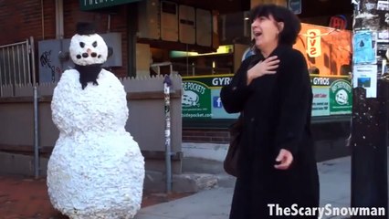 public Pranks , ICE Man statue Prank