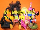 EVIL MINION TRIES TO RUIN THE DAY   SPIDERMAN MARVEL DISNEY BARBIE CHELSEA CLUB SKYE PAW PATROL ANNA MINNIE MOUSE Toys K