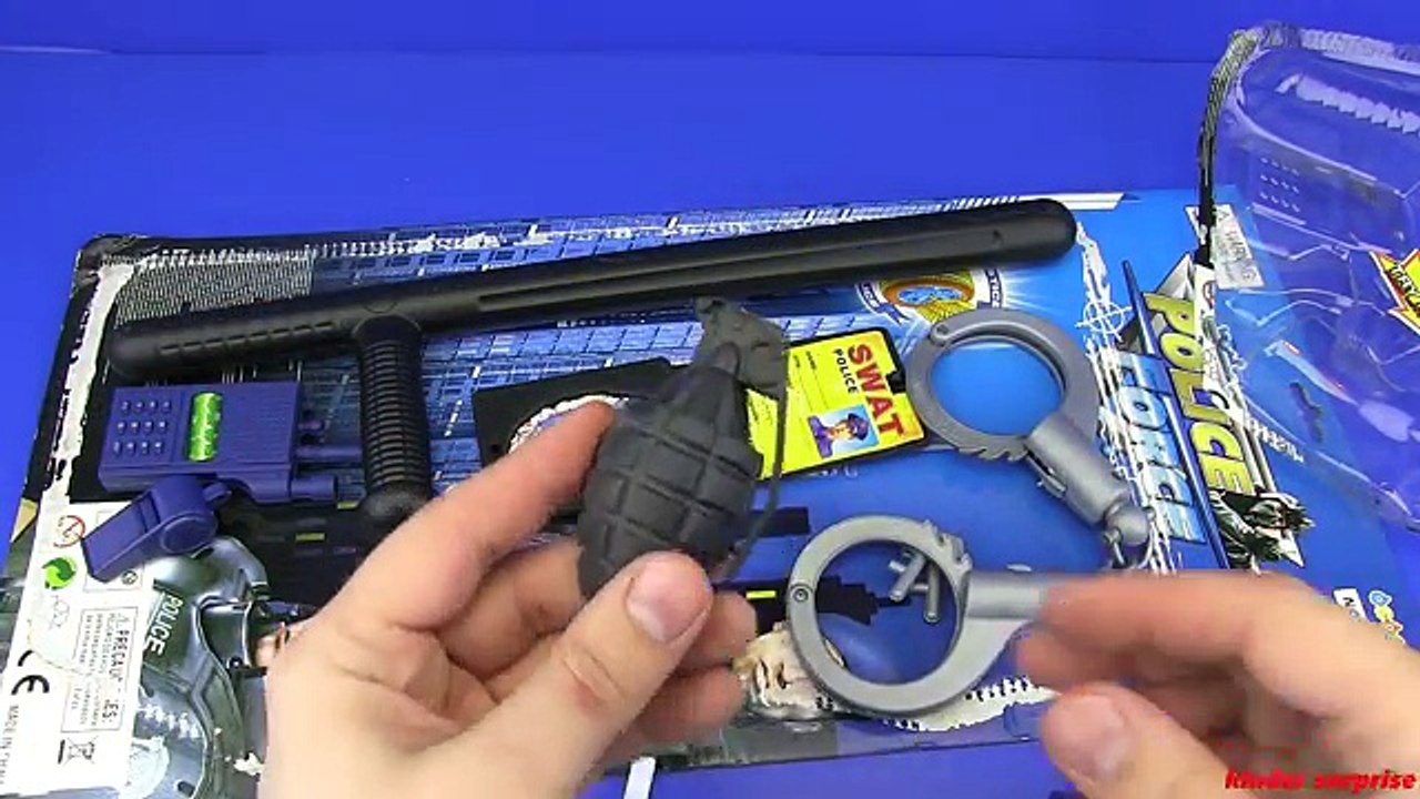 Juguetes para Niños juguete pistola Policía conjunto vídeo Niños Policía conjunto juguete desembalaje