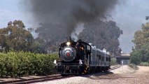 Wedding train at Fillmore & Western with steam locomotive #14