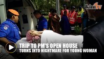 Woman hit by motorcycle on the way to Najib's open house