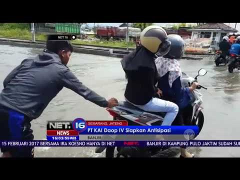 Live Report Banjir Merendam Rel Kereta Api di Semarang - NET16