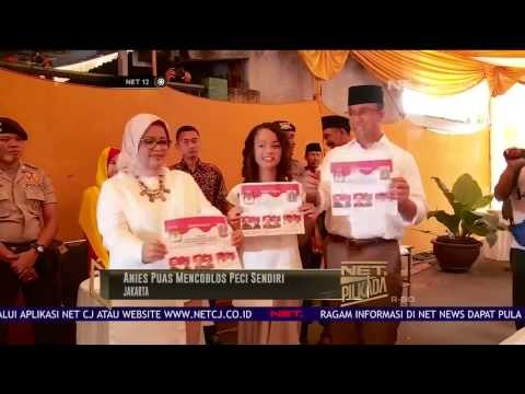 Anies Baswedan dan Keluarga Nyoblos di TPS 28 Cilandak Barat - NET12
