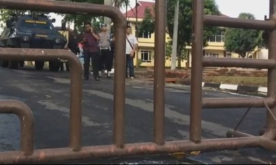 Aksi Teror Warnai Malam Lebaran di Mapolda Sumut