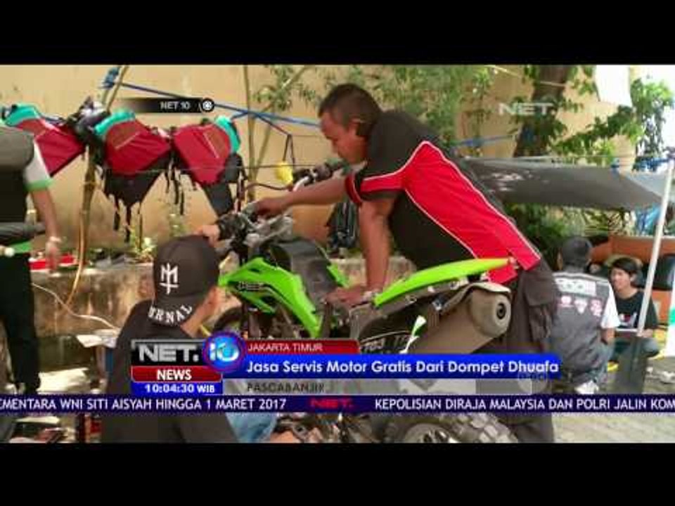 Jasa Service Motor yang Terendam Air Banjir dari Dompet Dhuafa - NET10