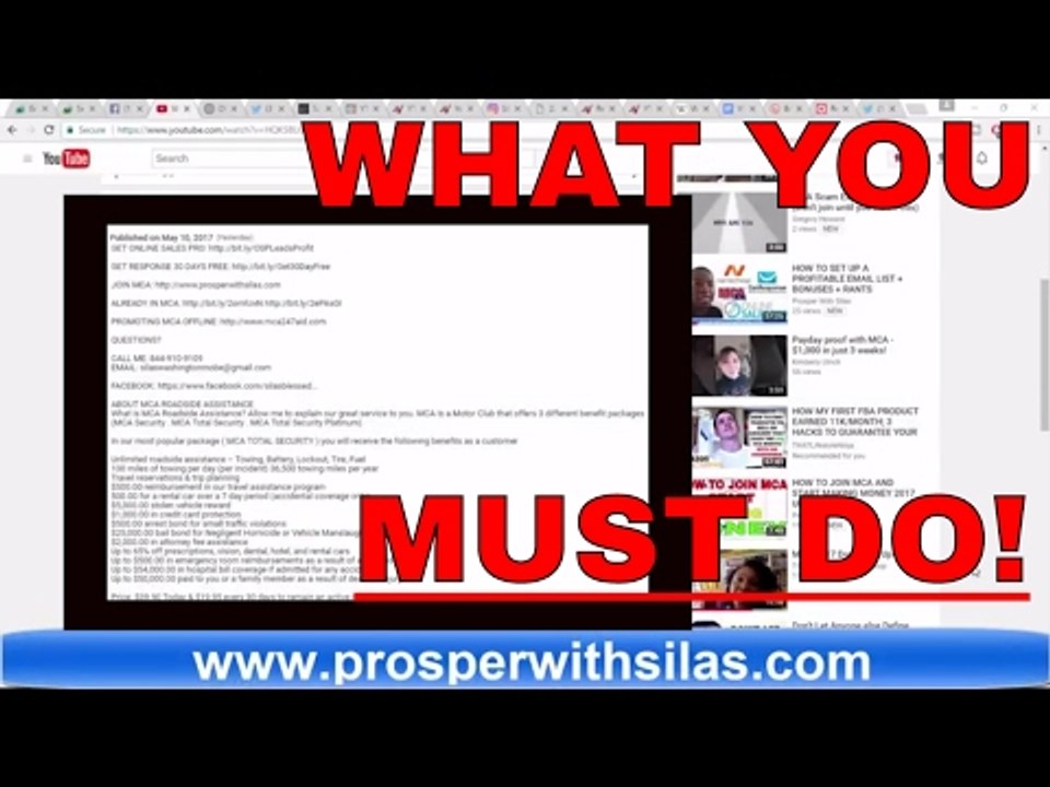 MCA SILAS WASHINGTON WHAT TO DO WHEN YOU CONTACT ME!
