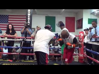 floyd mayweather working mitts EsNews Boxing