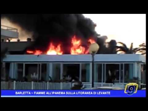 Barletta | Fiamme all'Ipanema sulla litoranea di Levante