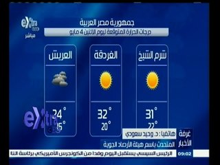 #غرفة_الأخبار | حالة الطقس ودرجات الحرارة ليوم 4 مايو 2015