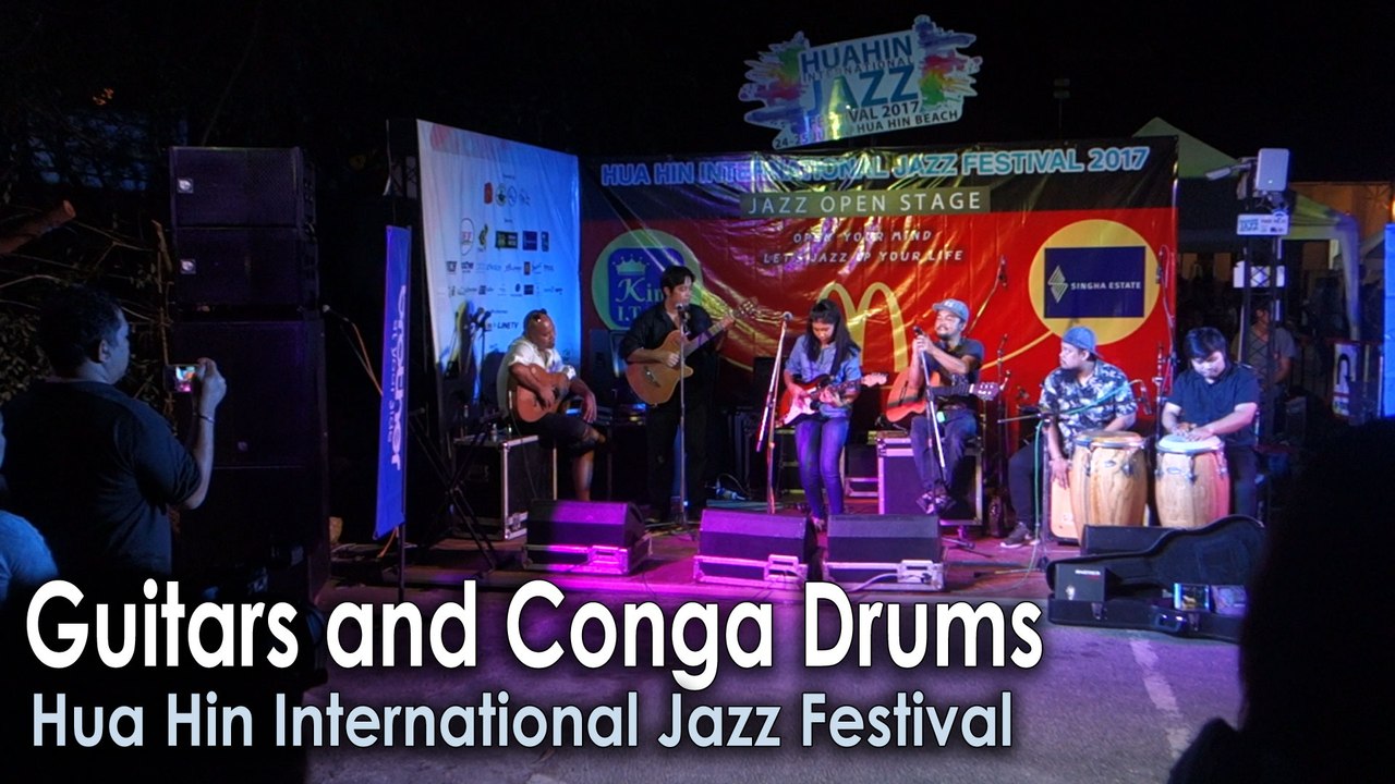 Guitars and Conga Drums in Hua Hin International Jazz Festival