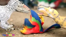Videos de Dinosaurios para niños Yutyrannus v_s Rerejasaurus  Schleich Dinosaurios de Jugu