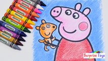 Libro para colorear lápices de colores Jorge Aprender páginas cerdo utilizando Peppa crayola rai