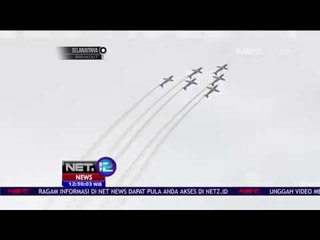 Ratusan Pesawat TNI AU Bermanuver jelang HUT TNI AU - NET12