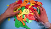 Aprender colores con sonriente cara blando bolas divertido aprendizaje concurso