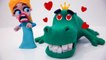 Elsa Alligator Love Disney Frozen Play Doh Stop Motion Cartoons for Kids Animation