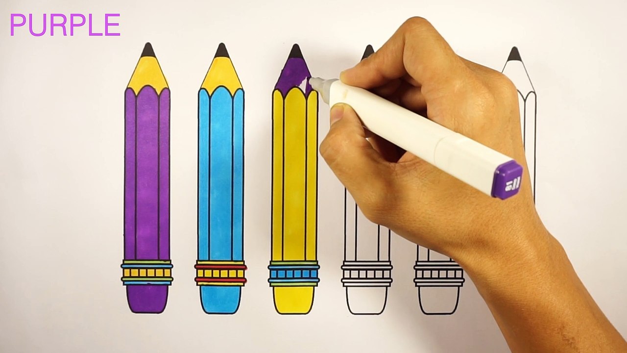 How to Draw Color Pencils | Coloring Pages | Kids Learn Drawing | Art Colors for Children